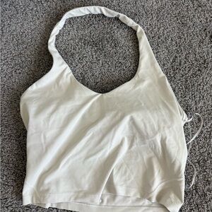 lululemon athletica White Halter Crop Tank